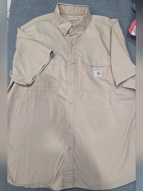 Carhartt Short Sleeve Button-Up Shirt in Taupe